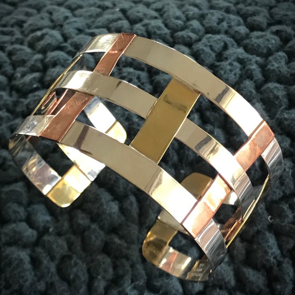 Robert Lee Morris Jewelry - RLM Studios Sterling Copper Brass Cuff Bangle